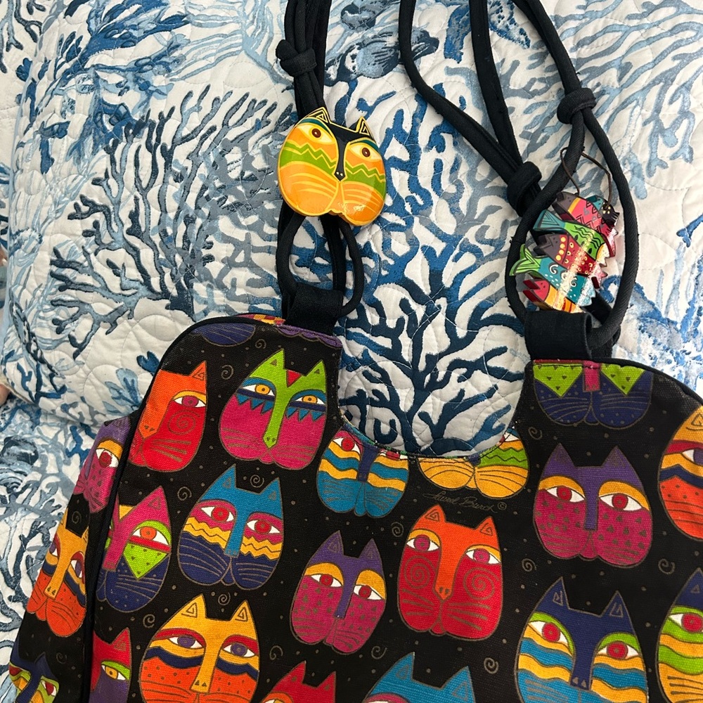 Laurel Burch Multicolor Owl Shoulder Bag
